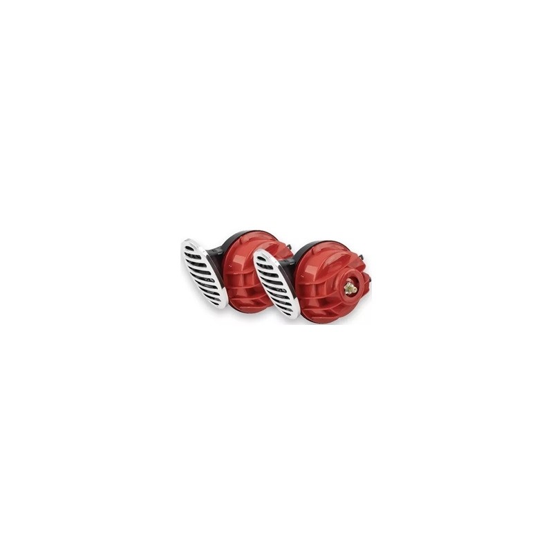BOCINA (ZH-121)  BOCINA CARACOL C/RELAY COLOR ROJA TW